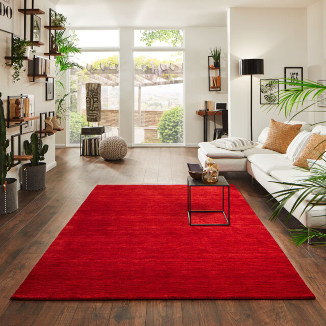 Daylynn Handmade Flatweave Wool Red Rug