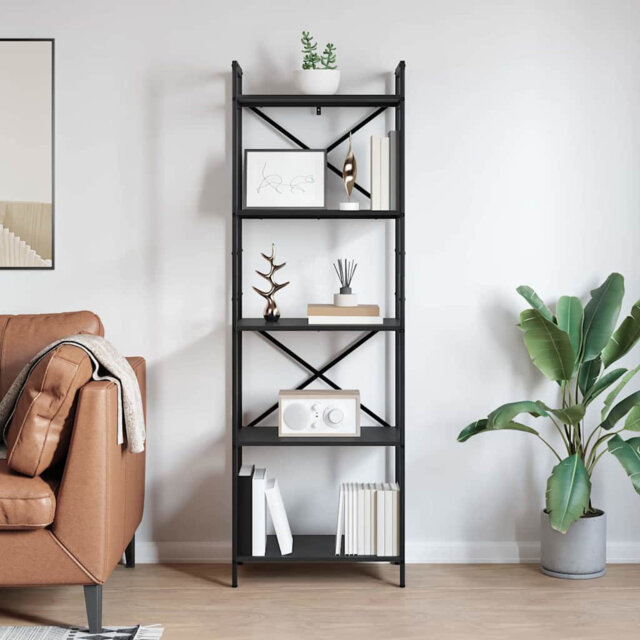 171cm H x 56cm W Steel Etagere Bookcase