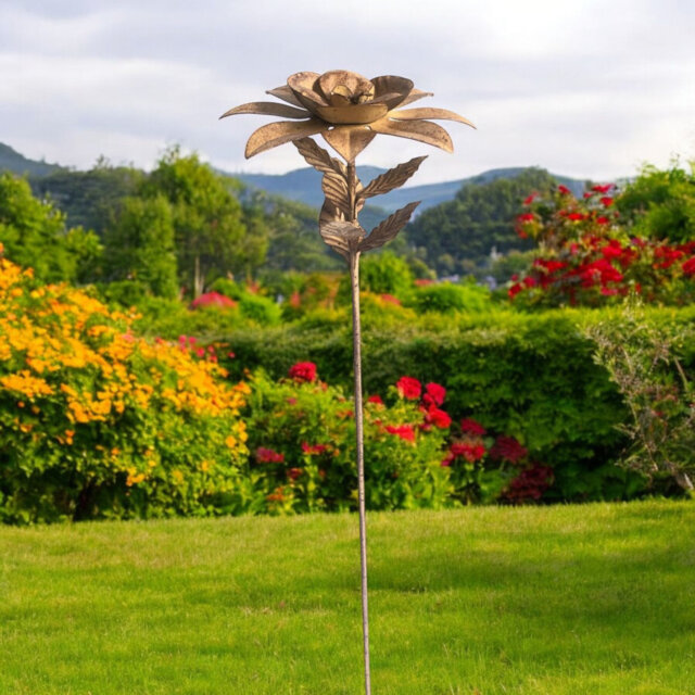 71 Inch Metal Candle Holder Garden Stake Outdoor Decorative Accent for Flower Beds Yard and Patio Decor