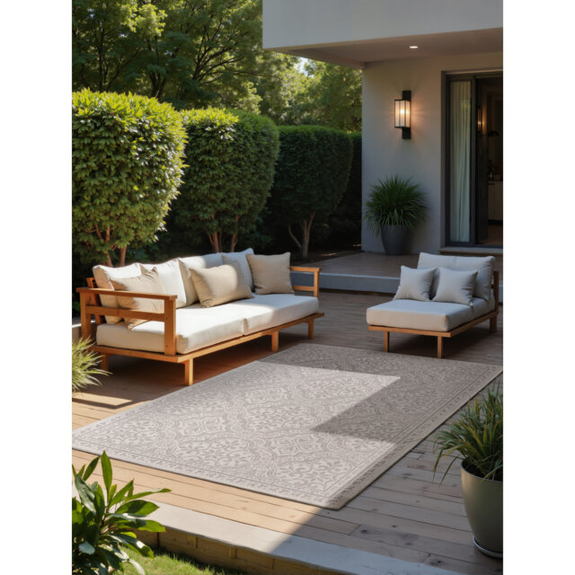 Rosel Indoor and Outdoor Rug by Hanse Home – Reversible Outdoor Rug, Flat Weave Weatherproof for Living Room, Balcony, Garden