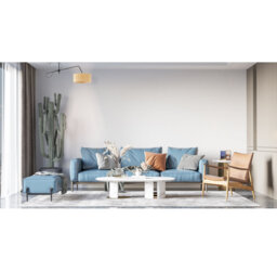 Caisey Rattan Semi Flush Mount