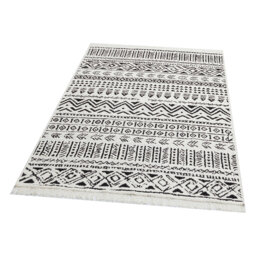 Arya Kilim Cotton White/Black Rug