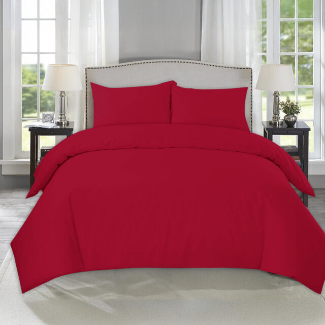 Microfiber No Pattern Duvet Cover Set with Pillowcases Included