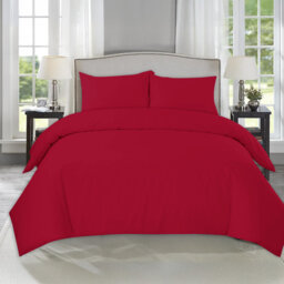 Microfiber No Pattern Duvet Cover Set with Pillowcases Included