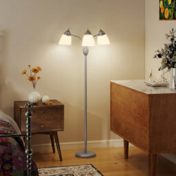 HOMCOM Arc Tree Floor Lamp with Light 155cm, Silver Tone