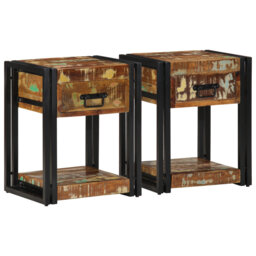 40cm W Solid Wood Bedside Table