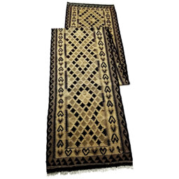 Renken Handmade Kilim Wool Brown/Beige/Black Rug