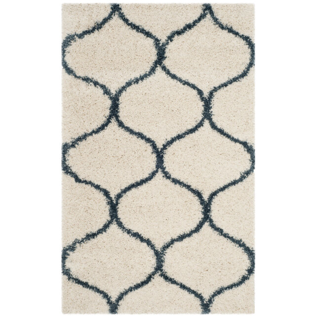 Atencio Power Loom Ivory/Slate Blue Rug