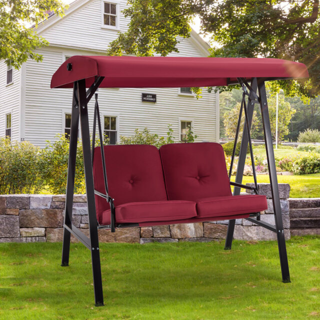 2 Person Porch Swing with Canopy