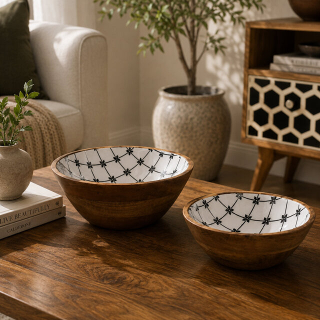 Solis Handmade Wood Decorative Bowl 2