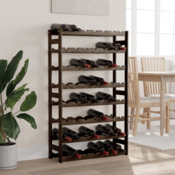 56 Bottle Solid Wood Floor Wine Bottle Rack in
