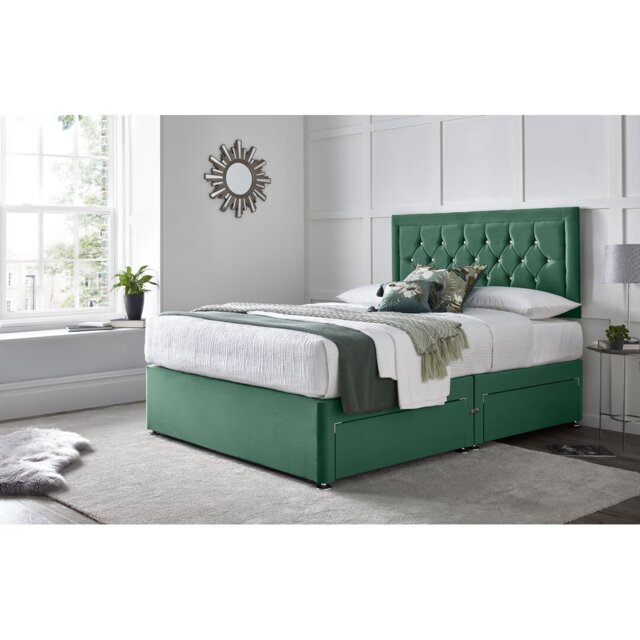 "Fly Princess Divan Bed with 24"" Headboard on Struts"