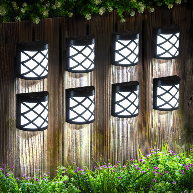 Matte Black 11cm H Solar Powered Outdoor Wall Lantern with Dusk to Dawn
