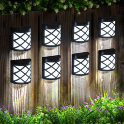 Matte Black 11cm H Solar Powered Outdoor Wall Lantern with Dusk to Dawn
