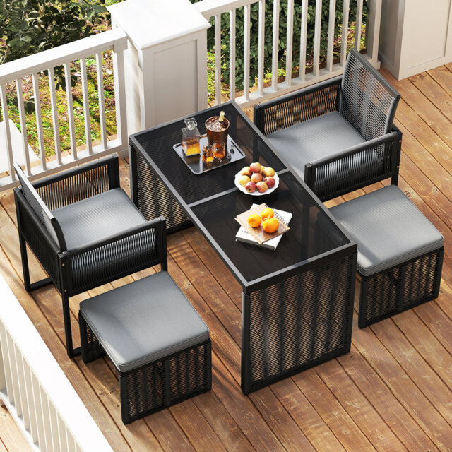 4 - Person Patio Dining Set Rectangular Table