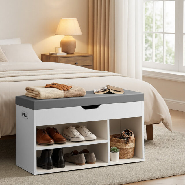 Abigayle 8 Pair Shoe Storage Bench