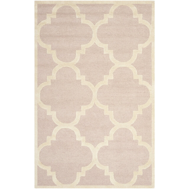 Kaplan Hand Tufted Wool Light Pink/Ivory Rug