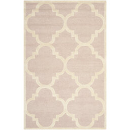Kaplan Hand Tufted Wool Light Pink/Ivory Rug