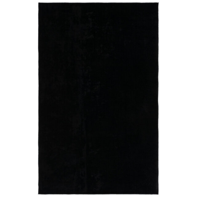 Anraj Solid Colour Power Loom Black Area Rug