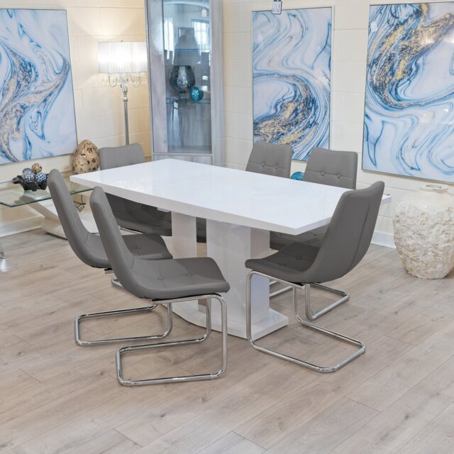 Fermin 6 - Person Butterfly Leaf Dining Set
