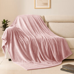 Fairmont Park Solid Color Lightweight, Warm Breathable, Soft Sherpa Fleece Blanket
