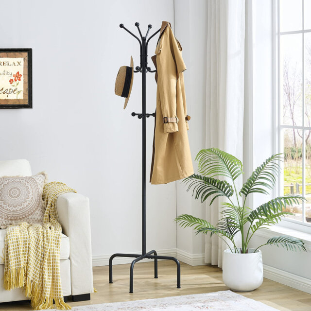 Metal Freestanding 12 - Hook Coat Rack