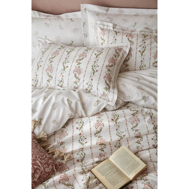 Waistcoat Stripe Clay Pink 200 Thread Count Oxford Pillowcase Pair