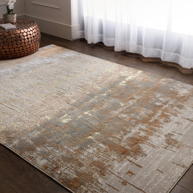 Aurora AU01 Dune Metallic Bronze Area Rug