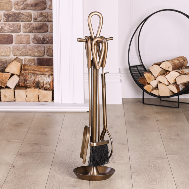 Akmaral Iron Fireplace Tool Set