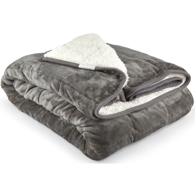 "Emma Barclay Weighted Sherpa Blanket Throw 60"" X 80"" Pink"