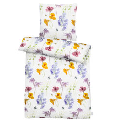 Hylan Purple/Yellow Satin Duvet Cover Set