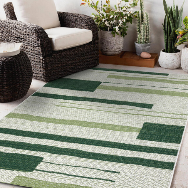 Kerish Flatweave Beige/Green Rug