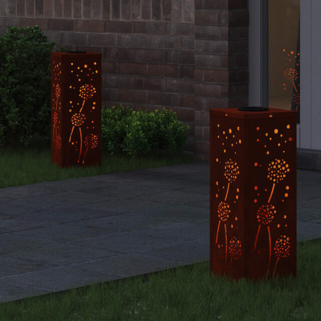 Solar Powered Steel Pathway Light