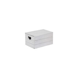 Wooden Lidded Storage Box with Heart Cut Outs