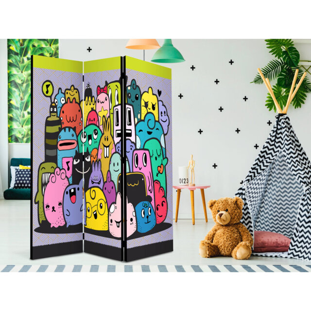 135cm W x 172cm H 3 - Panel Wood Folding Room Divider