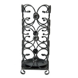 Isocrates Freestanding Umbrella Stand with Storage in Black
