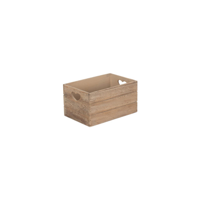 Heart Cut out Storage Crate