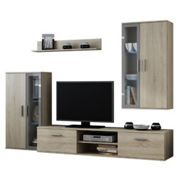 "Anice Unfinished Entertainment Centre for TVs up to 88"" with Fireplace Included"