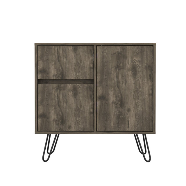TUHOME Sideboard Living Room Z80 Androrra 80 CM W X 80 CM H X 35 CM W X 35 CM P. Dark Brown