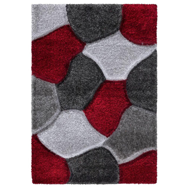 Aben Looped Red/Grey Indoor/Outdoor Rug