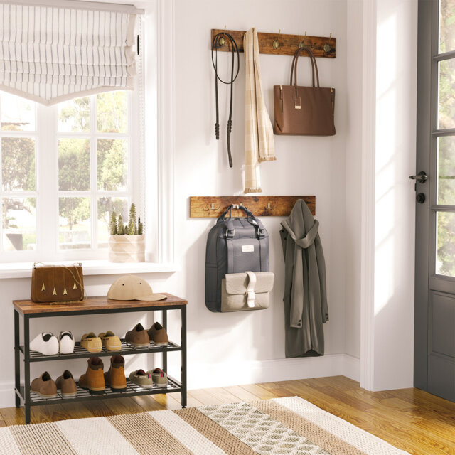 Steinauer Hall Tree 177.8cm Wide with Bench and Shoe Storage