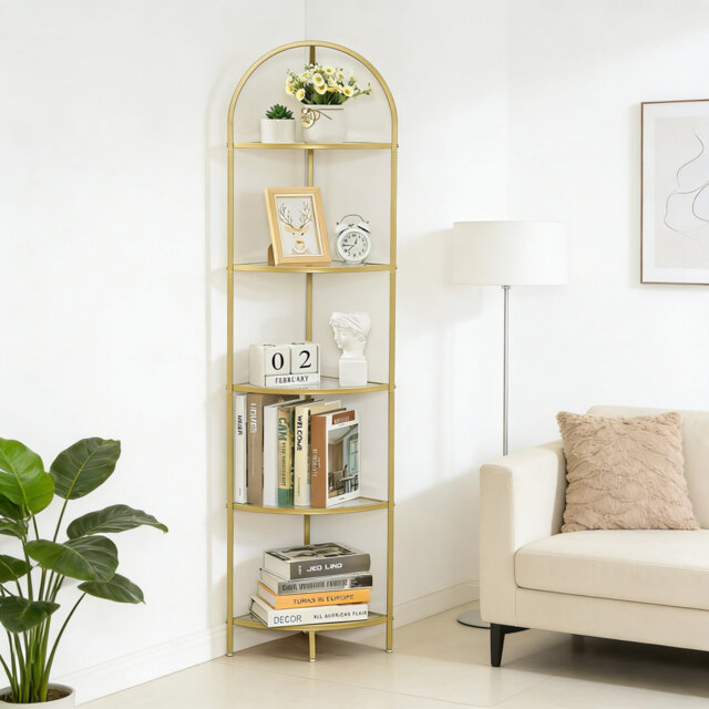 25.9cm W Corner Bookcase