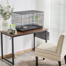 46cm Iron Flat Top Table Top Bird Cage with Perch