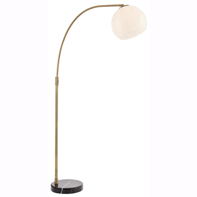 Aaliyah 169.2cm Matt Antique Brass Arched Floor Lamp