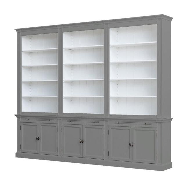 Bodee 240cm H x 300cm W Library Bookcase