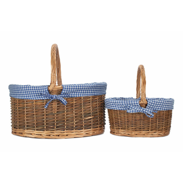 August Grove 2 Piece Wicker Shopper Basket Set