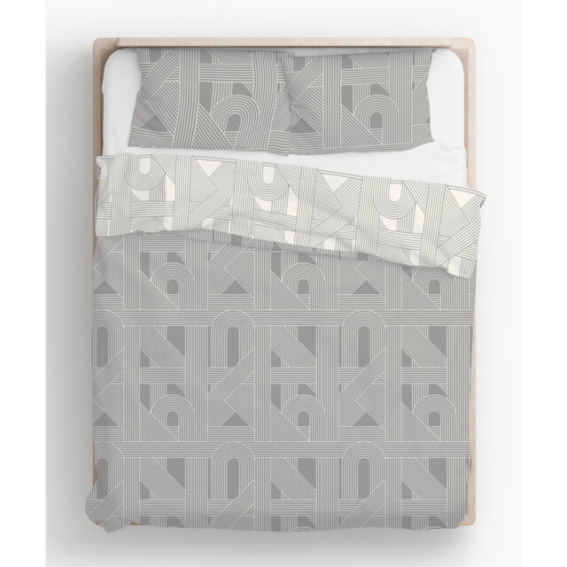 Averick Polyester Geometric Shapes Duvet Cover Set with Pillowcases Quilt Cover Soft and Breathable
