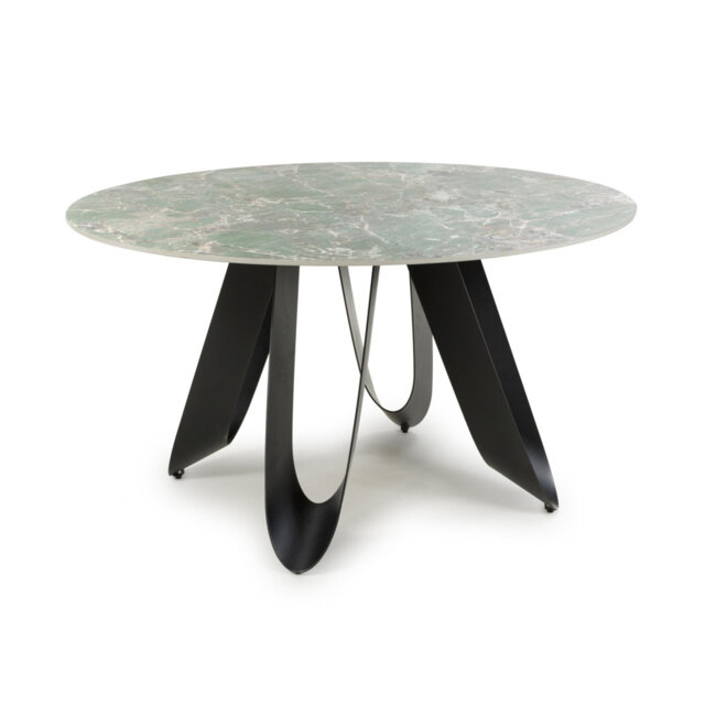 Crispus Round Metal Base Dining Table