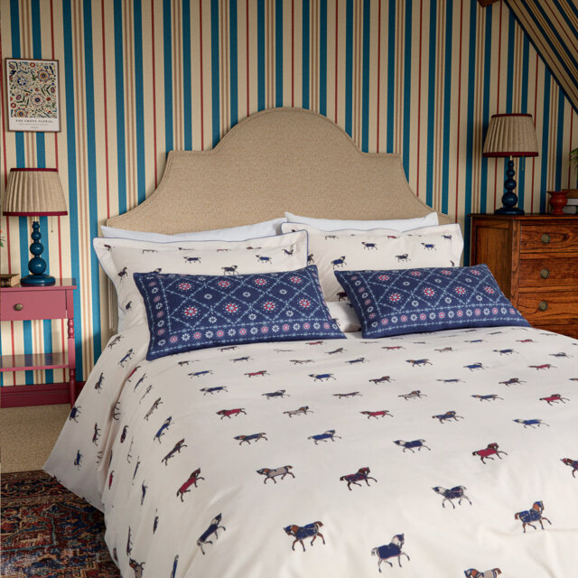 Dressage Horses Cotton Duvet Cover Set