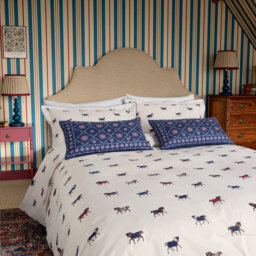 Dressage Horses Cotton Duvet Cover Set